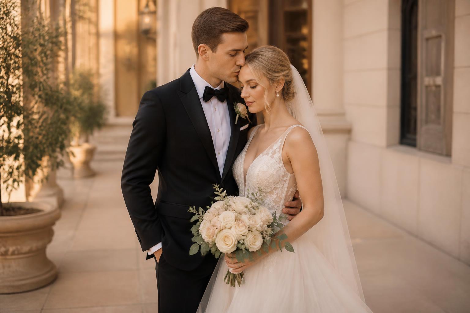 Couple embracing